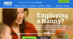 Desktop Screenshot of payefornannies.co.uk
